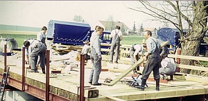Behelfsbrückenbau Flußmühle 1985