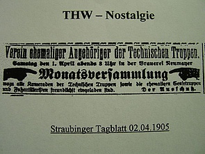Einladung zur Monatsversammlung 1905