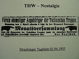 Einladung zur Monatsversammlung 1905