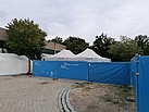 Aufbau der Covid-Teststation in Straubing