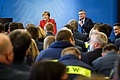 Bundeskanzlerin Dr. Angela Merkel und Bundesinnenminister Dr. Thomas de Maiziére während der Diskussionsrunde